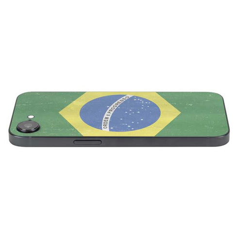 Brazil Flag Distressed iPhone 16e Skin